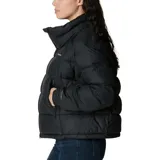 Campera puffer cropped Columbia Pike Lake II, color celeste, rosa y naranja. Cuenta con tecnología térmica reflectante Omni-Heat™, aislamiento de poliéster 100 % reciclado, puños con forro de jersey, protector de mentón, cremallera central delantera de doble dirección, bolsillo interior de seguridad, bolsillos laterales con cremallera, puños elásticos, dobladillo ajustable con ceñidor y tratamiento duradero repelente al agua sin PFC.