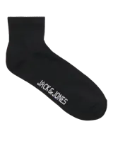 Pack de tres pares de medias deportivas invisibles Jack & Jones, color negro, con logo en el empeine.
