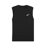 Musculosa negra de Puma con logo blanco estampado en el pecho.