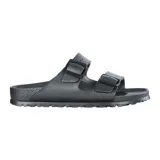 Sandalias Birkenstock Arizona EVA, color gris, con dos correas ajustables y plantilla anatómica.