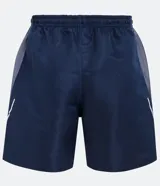 Short deportivo gris oscuro de microfibra con cintura elástica y bolsillos laterales.
