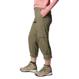 Pantalón de trekking color verde oliva, convertible en short, con tecnología Omni-Shield que repele la humedad y resiste las manchas.
