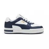 Championes Puma CA Pro Classic, color blanco con detalles en azul marino y logo dorado.