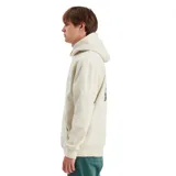 Canguro beige con diseño bordado en el pecho, de corte estándar y capucha.