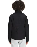 Campera negra con cierre frontal y cuello alto. Cuenta con bolsillos laterales con cierre y logo de la marca bordado en el pecho.