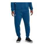 Pantalón de jogging Under Armour Rival Fleece color azul con logo blanco en el muslo izquierdo.