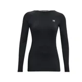 Remera Under Armour Coldgear negra de manga larga con logo estampado en el pecho.