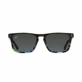 Lentes de sol Indie modelo Oliver, con marco negro y diseño con motivos oceánicos en la parte inferior.