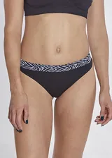 Pack de tres bombachas cola less de microfibra sin costuras, con fundillo de algodón. Incluye bombachas en color negro, gris y blanco, con cintura elástica estampada con diseño de cebra.