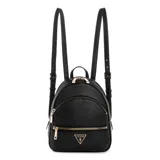 Mochila pequeña Guess Manhattan color negro con herrajes dorados.