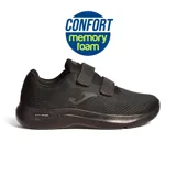 Championes deportivos Joma Corinto Lady, color negro, con ajuste de velcro y capellada de malla transpirable.