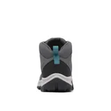 Botas de trekking impermeables Columbia Transverse Hike, color negro con detalles en gris y rojo.