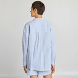 Camisa de rayas de manga larga BLANCO