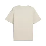 Remera color crema de corte holgado con cuello redondo y logo de Puma estampado en el pecho.