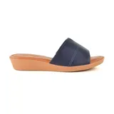 Sandalias Usaflex negras con capellada de cuero y suela comfy.