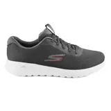 Championes Skechers GO WALK Max Midshore color gris, con cordones elásticos, capellada de malla y material sintético, plantilla Skechers Air-Cooled Goga Mat y amortiguación 5GEN.