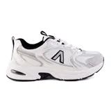 Championes deportivos American Sport Mila, color blanco con detalles en gris y negro.