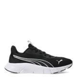 Championes Puma Flexfocus Lite Modern, color negro con detalles plateados.