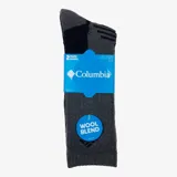 Pack de dos pares de calcetines Columbia para hombre, confeccionados con mezcla de lana. Diseño con amortiguación total, soporte para el arco del pie, pierna acanalada y refuerzo en talón y puntera.