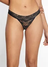 Bombacha vedetina de microfibra color rosa con encaje floral en la cintura.