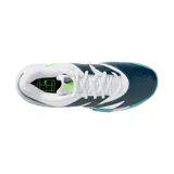 Championes de tenis Nike Court Lite 4, color blanco con detalles en azul marino y celeste.