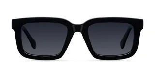 Lentes de sol cuadrados de color negro con lente TAC polarizada y recubrimiento antiscratch.