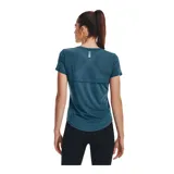 Remera deportiva Under Armour Streaker de mujer, color azul con logo en el ruedo.