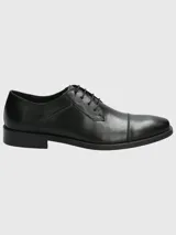 Zapato de vestir Hush Puppies Jazz, color marrón, de cuero, con cordones y suela de goma.