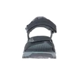 Sandalias de hombre Merrell Cedrus Convert 3, color gris oscuro, con tiras ajustables de velcro, forro de neopreno acolchado, entresuela de espuma EVA y suela de goma adherente.