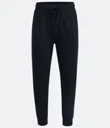 Pantalón de jogging marrón de algodón y poliéster, con cintura elástica ajustable con cordón y bolsillos laterales.