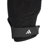 Guantes de entrenamiento de medio dedo, color negro, con diseño ergonómico.