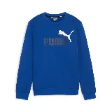Buzo Puma azul con logo grande en el pecho.