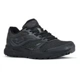 Championes de running Joma Vitaly, color negro. Capellada de nylon transpirable y micro PU, plantilla de EVA lisa, mediasuela de phylon seccionado y suela de caucho con abrasión DIN-90.