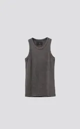 Musculosa gris de morley con corte slim fit.