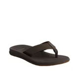 Ojotas Reef Phantom II color marrón con plantilla texturizada y tira de goma con diseño de líneas horizontales.