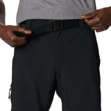 Short deportivo gris de corte recto, con bolsillos laterales con cierre y cintura elástica con cinturón ajustable.