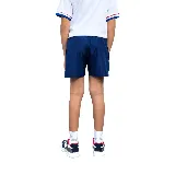 Short deportivo azul con cordón ajustable en la cintura y escudo del Club Nacional de Football estampado en la pierna izquierda.