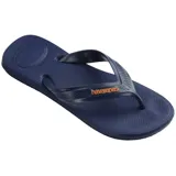 Ojotas Havaianas Top Max Comfort color gris con logo verde.