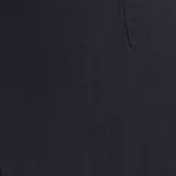 Pantalón negro de corte palazzo con pinzas en la cintura, bolsillos laterales y cierre frontal con botón.