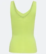 Musculosa color beige confeccionada en viscosa sostenible, con escote en pico y sin estampado.