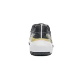 Championes de tenis Fila Champion Winner Clay, color negro con detalles dorados y suela blanca.