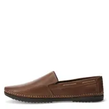 Zapato de hombre color marrón, de diseño casual, con costuras y suela antideslizante.