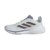 Championes de running Adidas Response Super, color verde claro con detalles en lila y las tres tiras en color borgoña.