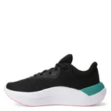 Championes deportivos de mujer color negro con detalles en rosa y blanca, con sistema de cordones.