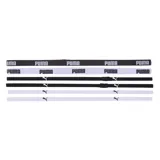 Set de seis bandas elásticas Puma Sportbands para el cabello, en colores blanco y negro, con logo de la marca estampado.