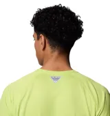 Remera de pesca Columbia PFG Solar Stream color verde lima, de manga larga con protección solar UPF 50 y tecnología Omni-Wick de secado rápido.