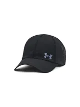 Gorro deportivo Under Armour Isochill Velociti ajustable, color negro con logo bordado en gris.