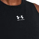 Musculosa deportiva Under Armour Rival Muscle Tank, color negro, con logo estampado en el pecho.
