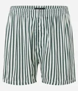Bóxer de tela de viscosa con cintura elástica y estampado de rayas verticales.