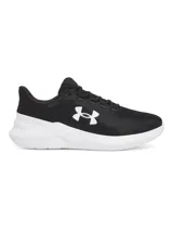 Zapatillas de running Under Armour Phade RN 3, color negro con logo blanco y suela blanca.